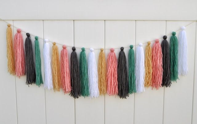Wifessionals: DIY Yarn Tassel Garland