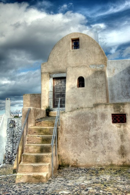 Pyrgos village in Winter