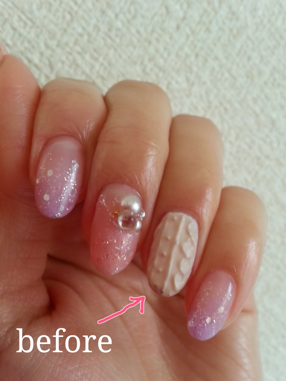 ニットネイルが汚れたら 14冬ネイルデザイン Nailsalon Ellerit