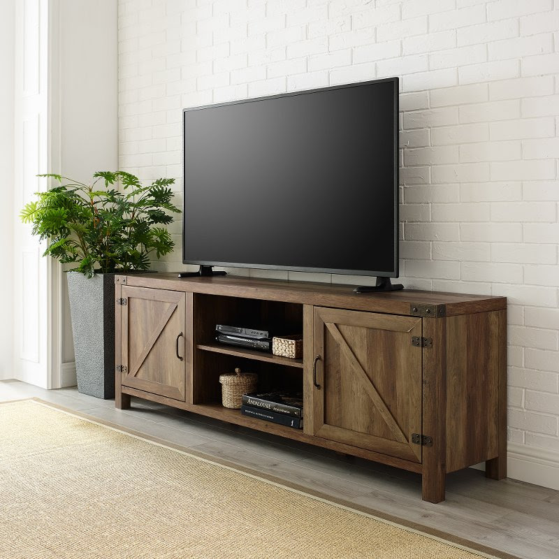 rustic tv console white