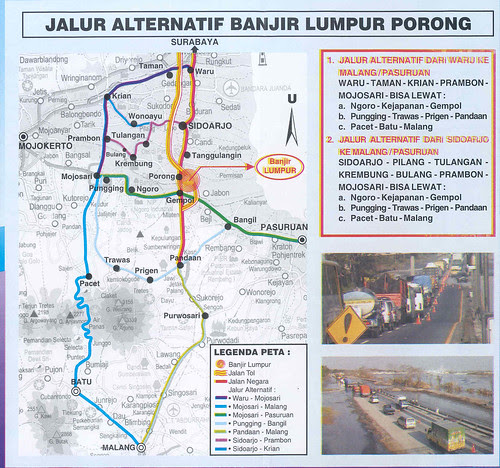 Peta jalur alternatif lumpur panas sukoharjo