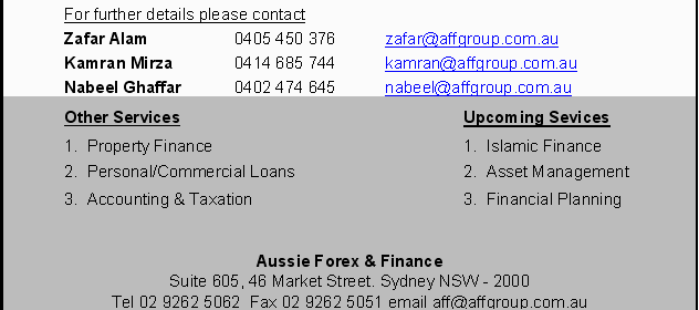 Aussie Forex Finance Pty Ltd - 