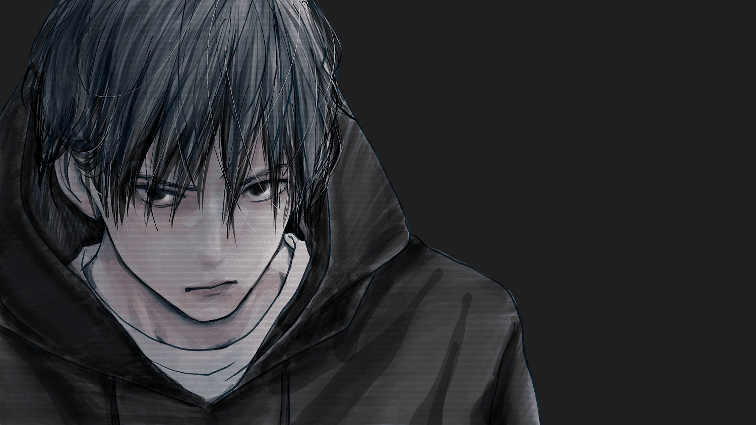 男性イラスト42 背景白 少し明るめ有り ミカスケのお絵描き