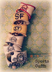 Jeweled Baseball Cuffs 13