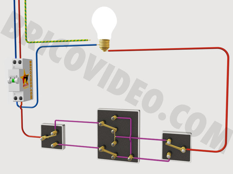 Electricité bricolage va et vient permutateur télérupteur