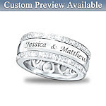 Forever Love 12-Diamond Spinning Band Personalized