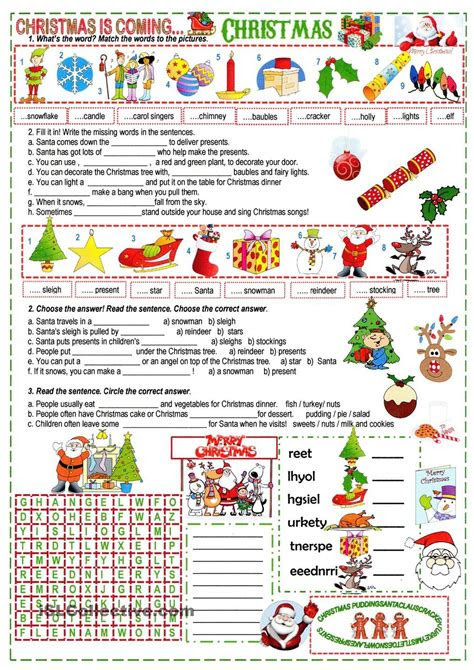 Worksheets include christmas vocabulary worksheets, christmas quiz worksheets, . a xmas cloze christmas worksheets christmas lesson christmas school