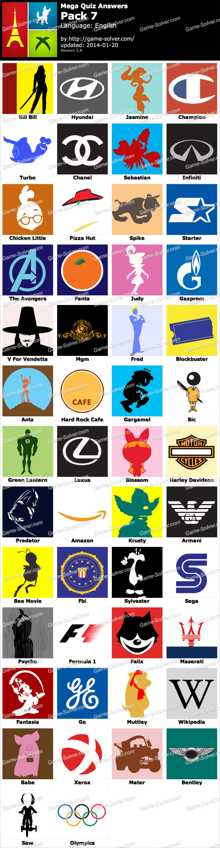 Mega Quiz Pack 7 Game Solver