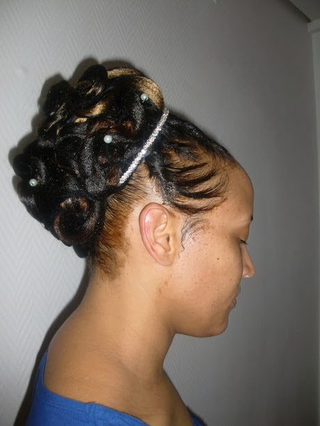 Chignon mariage africain