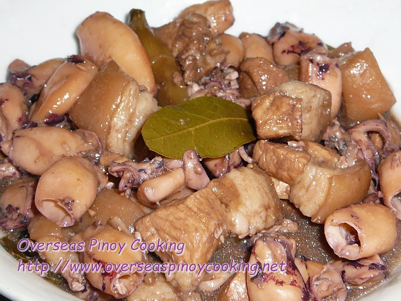 Adobong Pusit at Baboy, Squid and Pork Adobo