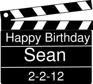 Download Happy Birthday Clap Board Clip Art at Clker.com - vector ...