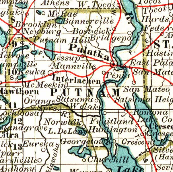 Map Of Putnam County Florida
