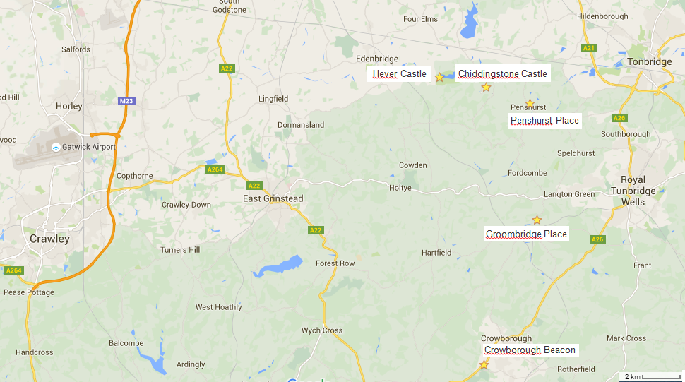 Gatwick areas affected to the east stars