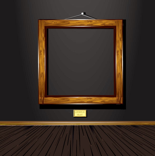 Download Vintage wood frame 04 - vector material_Download free ...