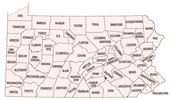 map of pennsylvania state. Map of Pennsylvania Counties. Map of Pennsylvania Counties