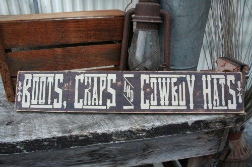 hand painted sign, western decor