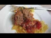 SPAGHETTI SQUASH WITH MEATBALLS & PEYTON MANNING BREAKS RECORD