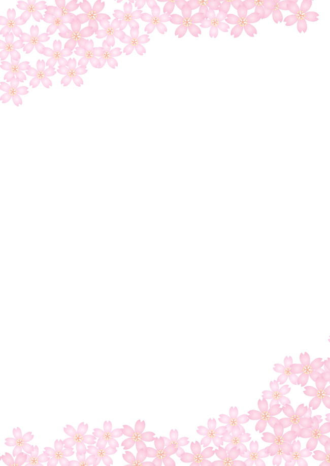 花の便箋 無料テンプレート 桜 3 Template Million テンプレートミリオン