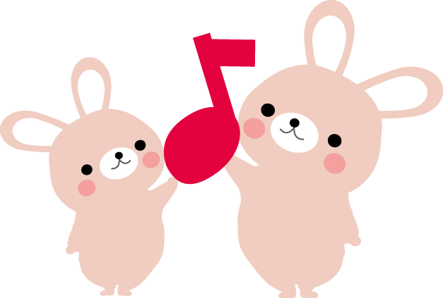 動物たちの音符のイラスト 無料イラスト フリー素材