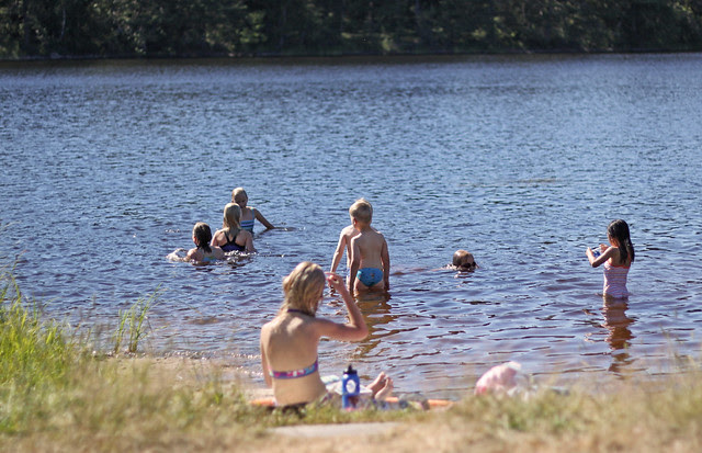 Playa en el lago
