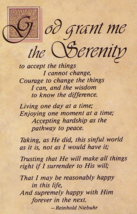 serenity prayer serenity prayer