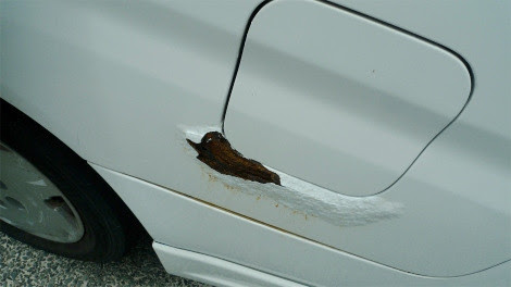 車ボディーのサビ補修 修理 小笠原父島情報 オガツアーのブログ２