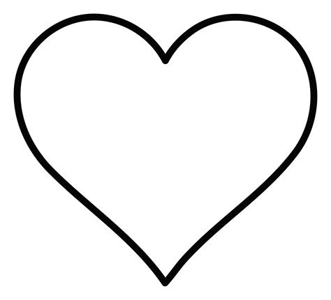  heart transparent png stickpng heart shapes template heart outline
