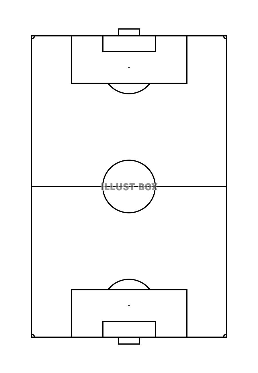 無料イラスト サッカーグラウンド2