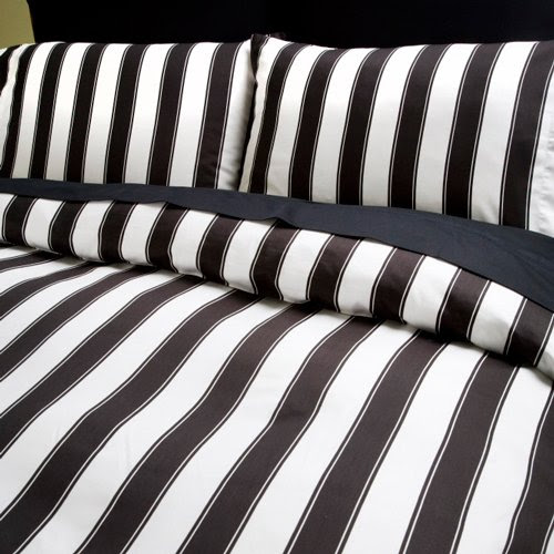  Sin in Linen Big Top Stripes Duvet Cover, Full/Queen
