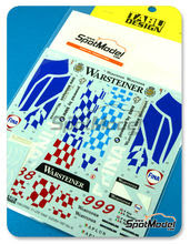 Calcas 1/24 Tabu - McLaren F1 GTR Long Tail Fina - Nº 8, 9 - P. Vox + R. Ravaglia - Suzuka 1997 para kit de Aoshima