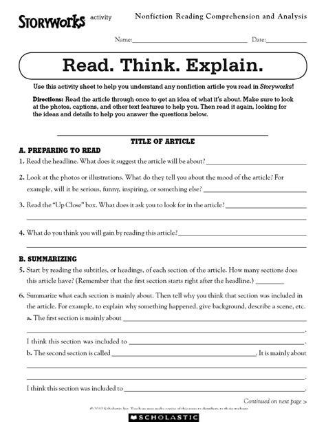 Working dogs worksheet learning about the ocean worksheet the gold and salt trade worksheet informational reading comprehension: free activity for nonfiction reading comprehension storyworks