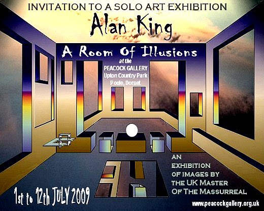 An invitation to an art exhibition in Poole, Dorset, UK.