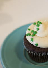 Guinness cupcake with Bailey's Irish Creme fro...