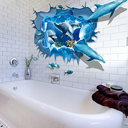 ocean fish bathroom decor