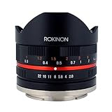Rokinon 28FE8MBK-FX 8mm f/2.8 Ultra Wide Angle Fisheye Lens for Fuji X Mount 8-8mm, Fixed-Non-Zoom Lens