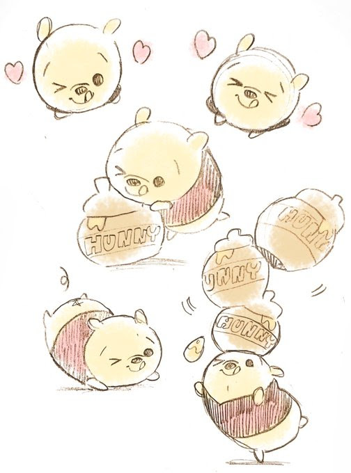 100以上 かわいい プーさん イラスト 可愛い