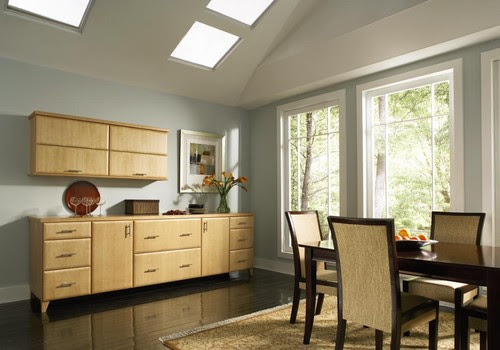 mixing light and dark wood tones 