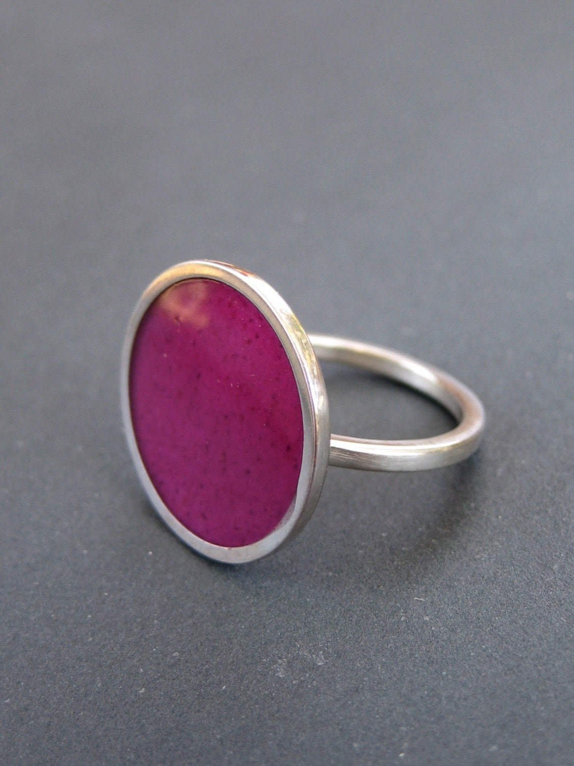 Magenta Piatto Ring--Made to Order in Your Size