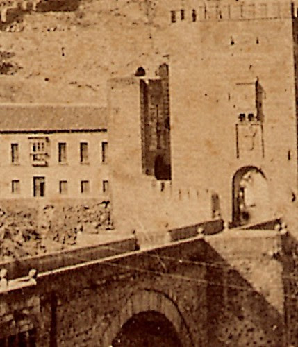 Puerta de San Ildefonso. Fotografía estereoscópica de Toledo