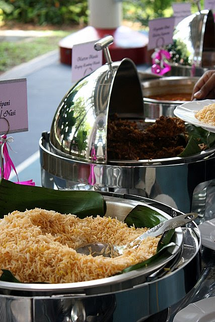 Guests could help themselves to the briyani