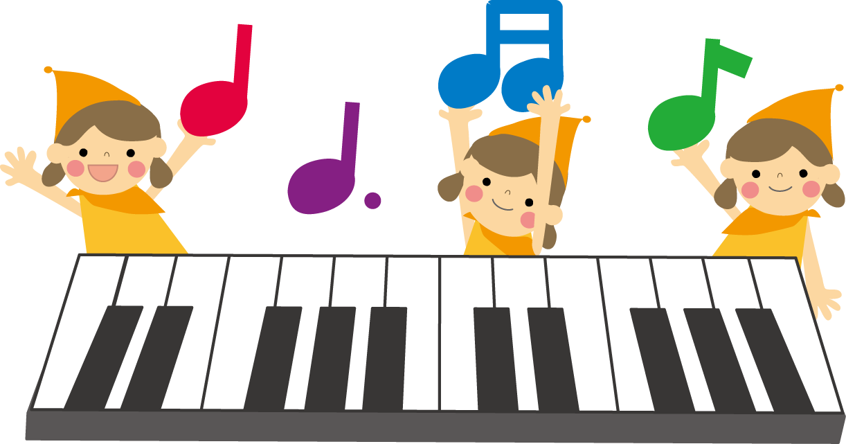 音符と子どものイラスト 無料イラスト フリー素材 ３