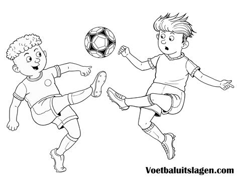 kleurplaat voetballers