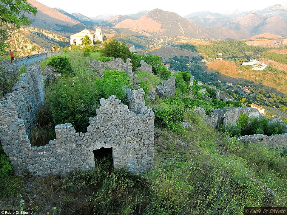 Maratea Vecchia where the villagers fled down to the coast, leaving Maratea Vecchia to crumble slowly into the sea 