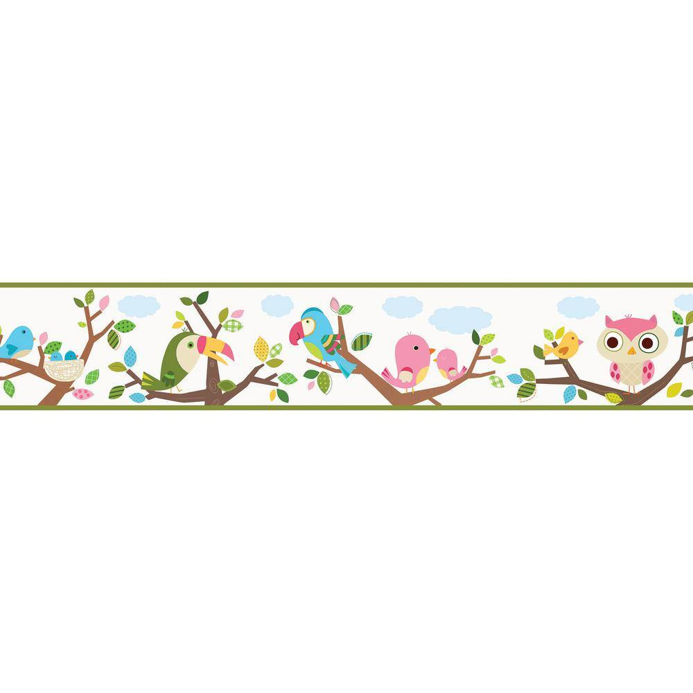 Chesapeake Island Beat Green Forest Friends Scroll Wallpaper