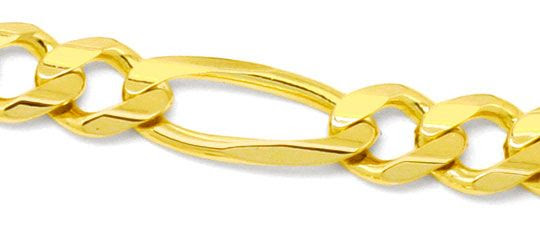 Originalfoto MASSIVE DESIGNER FLACH-PANZER FIGARO GOLD-KETTE KOLLIER