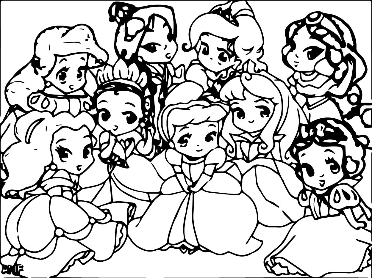baby princess coloring pages to download and print for free