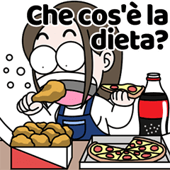 可愛い女の子 Youngmi 2 イタリア語 Lineスタンプ Ernae