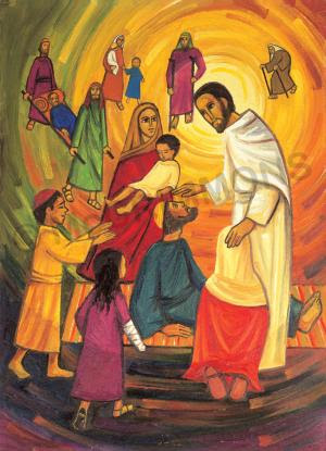 Jesus heals many