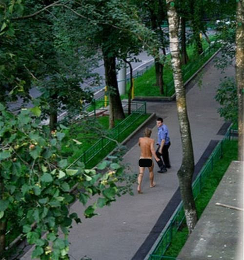 funny naked. Naked Russian man against