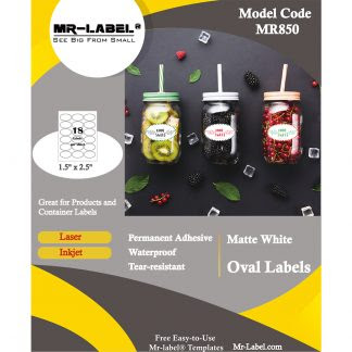 Mr-Label 45.7 x 21.2 mm Silver Asset Stickers – Self-Adhesive ...